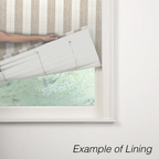Flat Roman Shade in French Laundry Stripe - Champagne