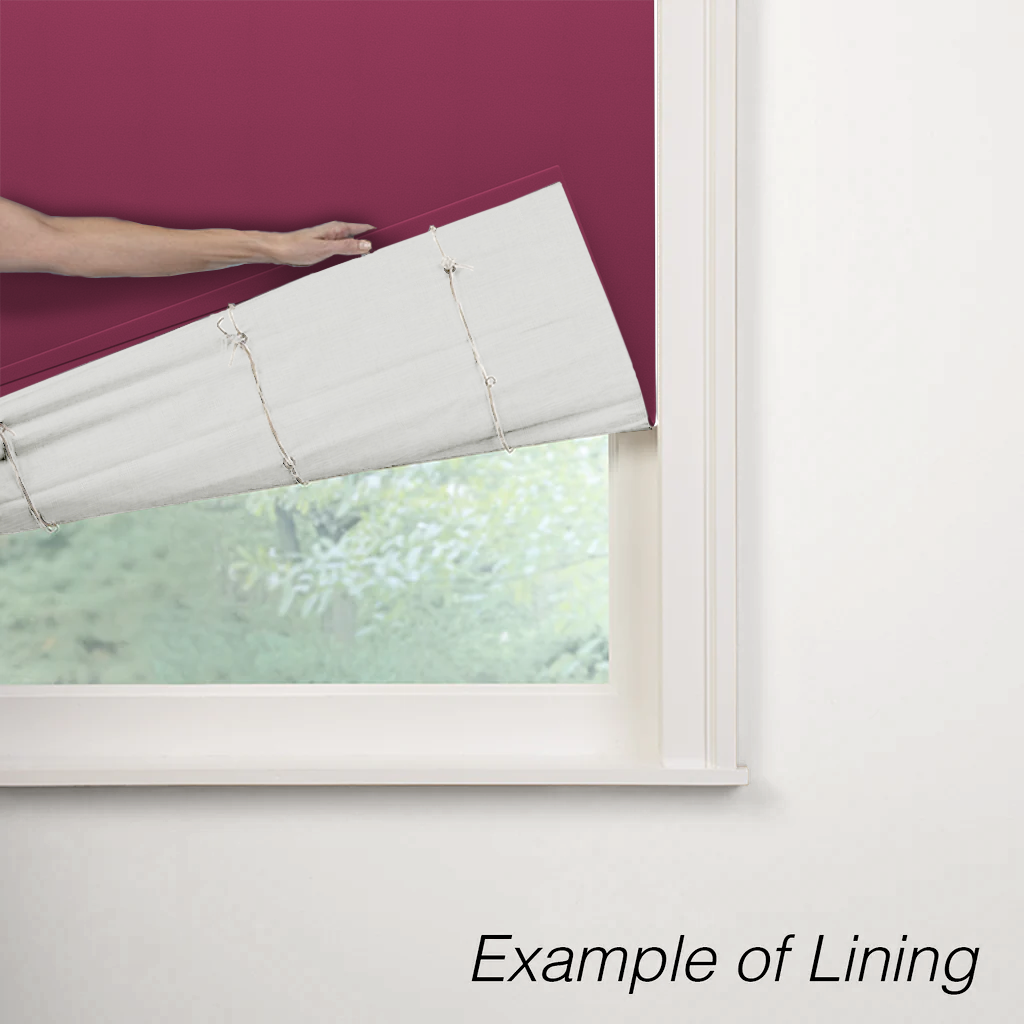Flat Roman Shade in Lush Linen - Beet