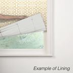 Flat Roman Shade in Sunbrella® Fretwork - Flax