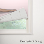 Flat Roman Shade in Gingham - Light Pink