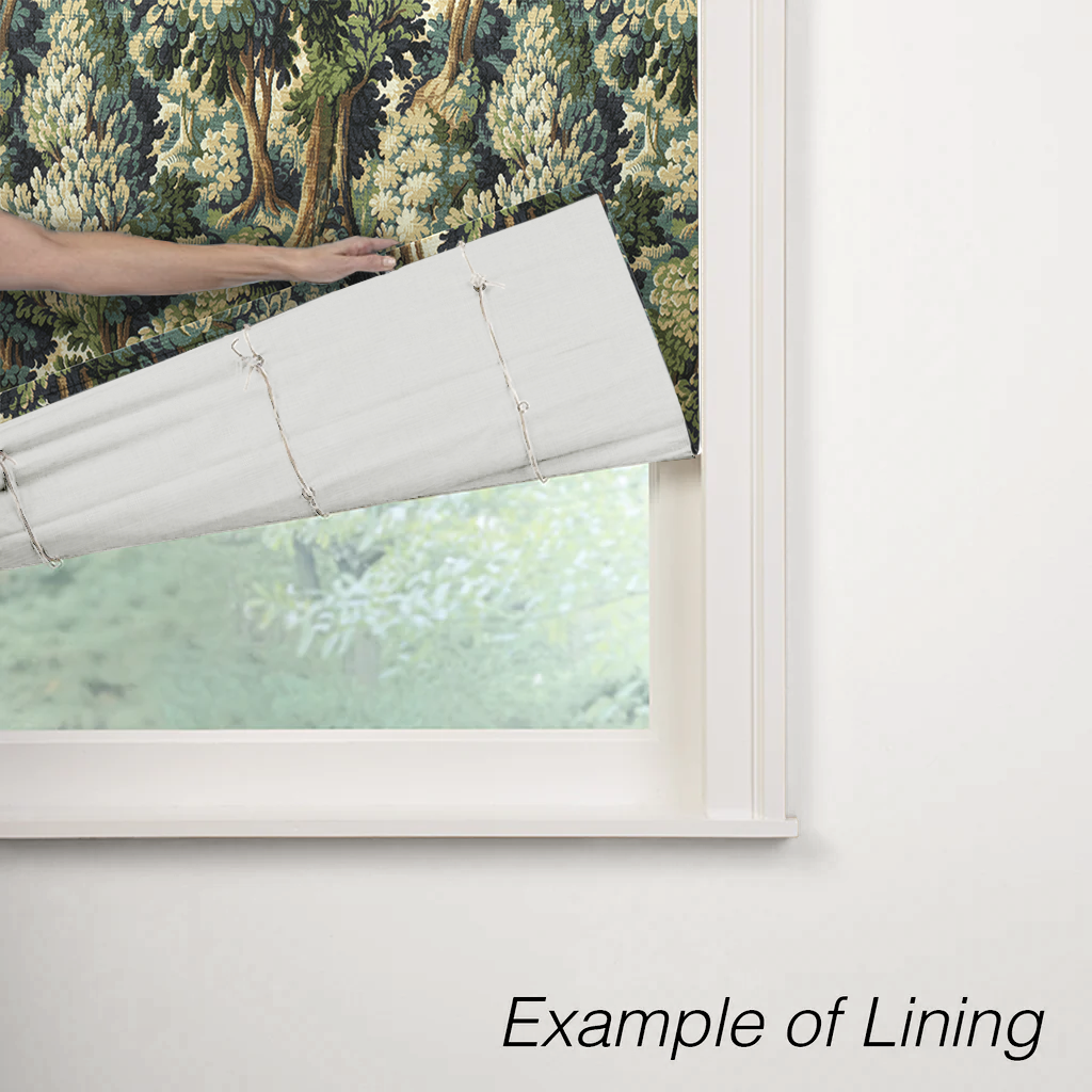 Flat Roman Shade in Enchanted Forest - Peridot