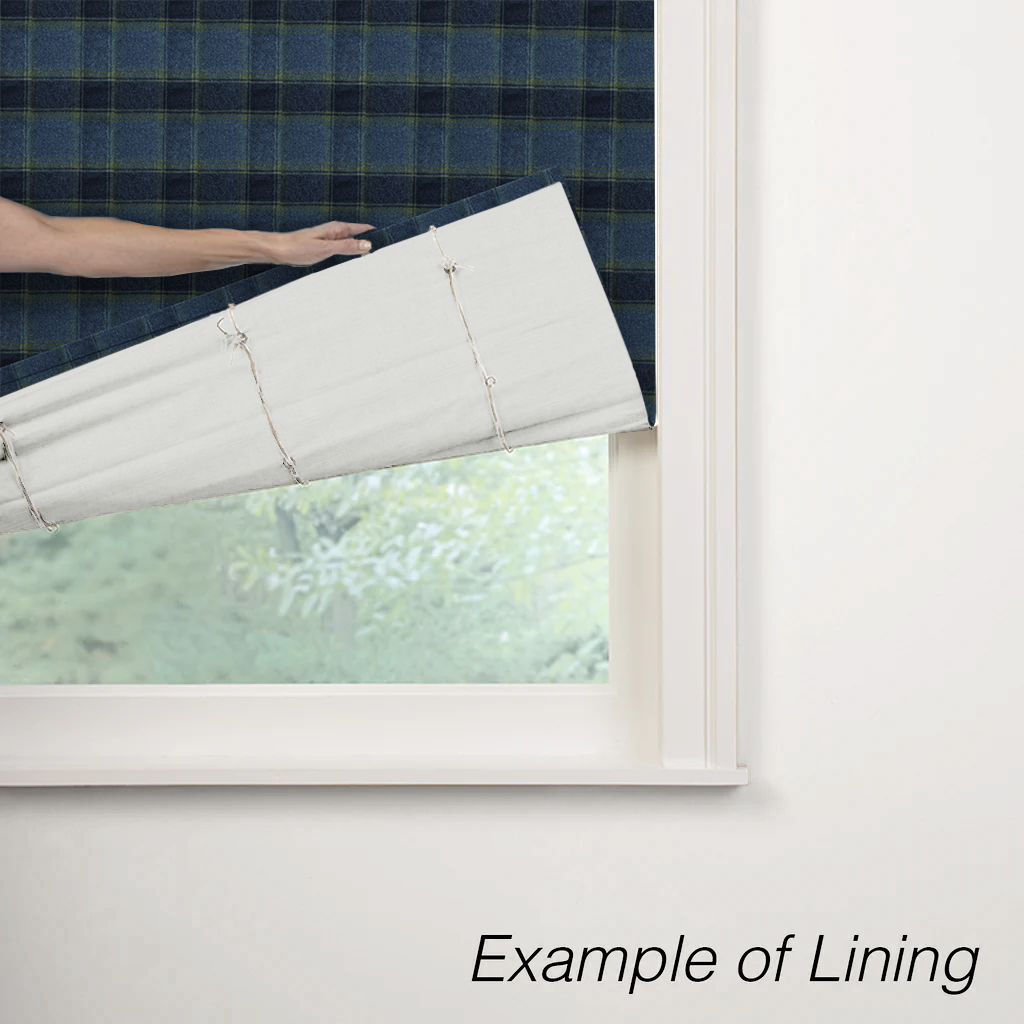 Flat Roman Shade in Cozy Cabin - Ink