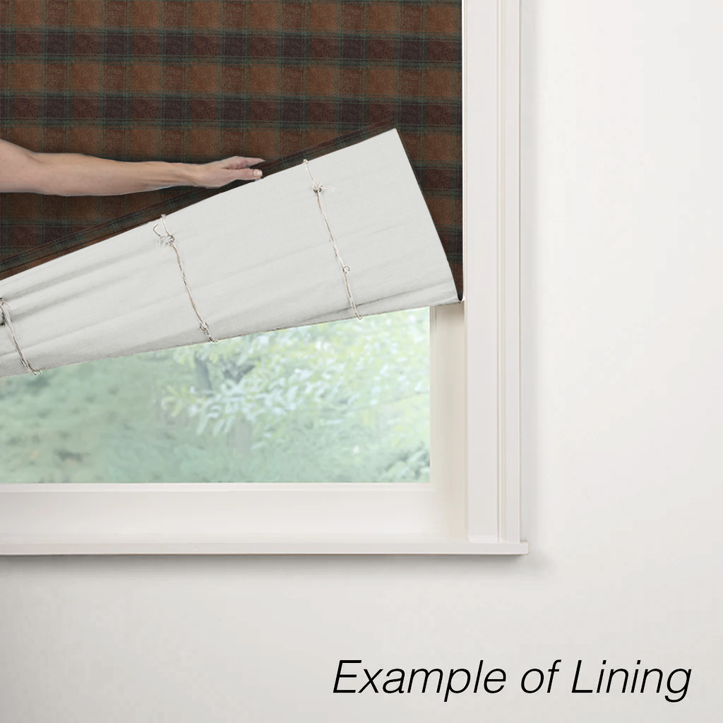 Flat Roman Shade in Cozy Cabin - Pumpernickel