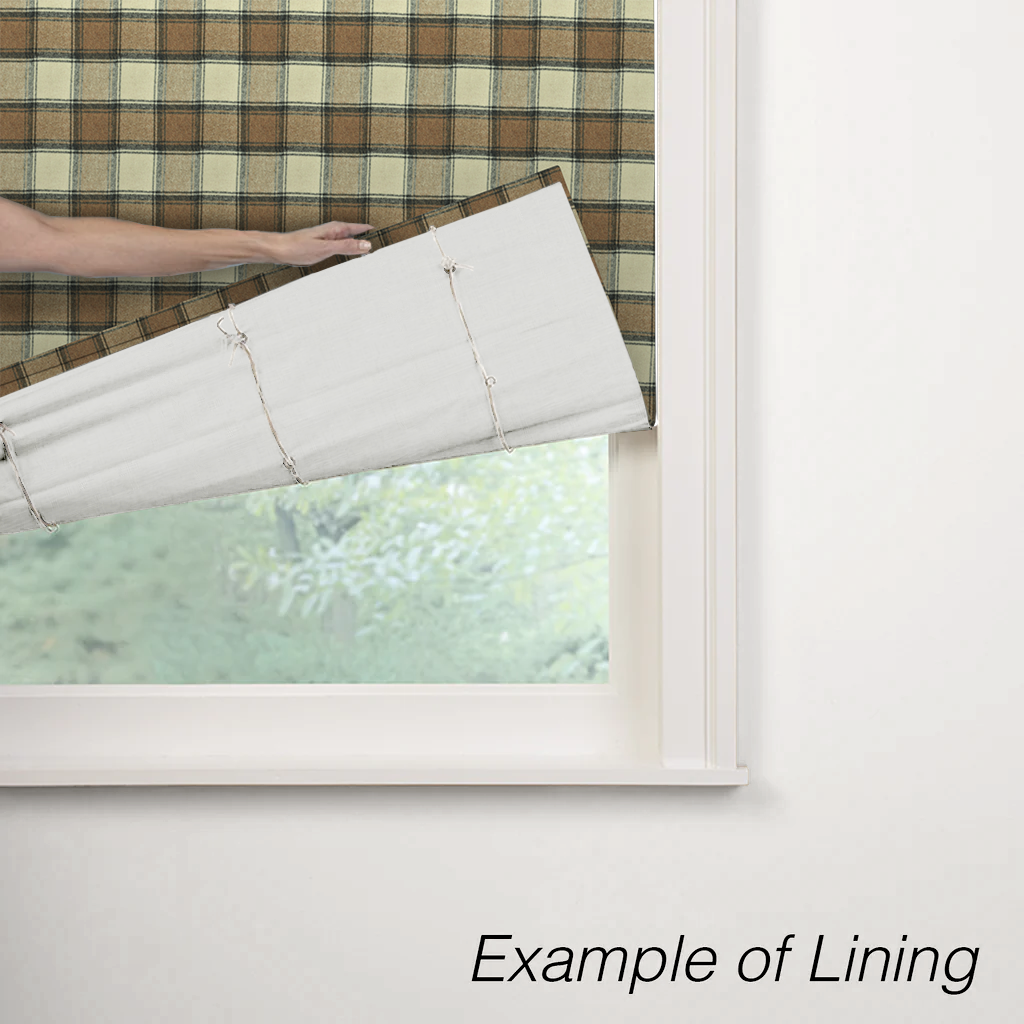 Flat Roman Shade in Cozy Cabin - Walnut