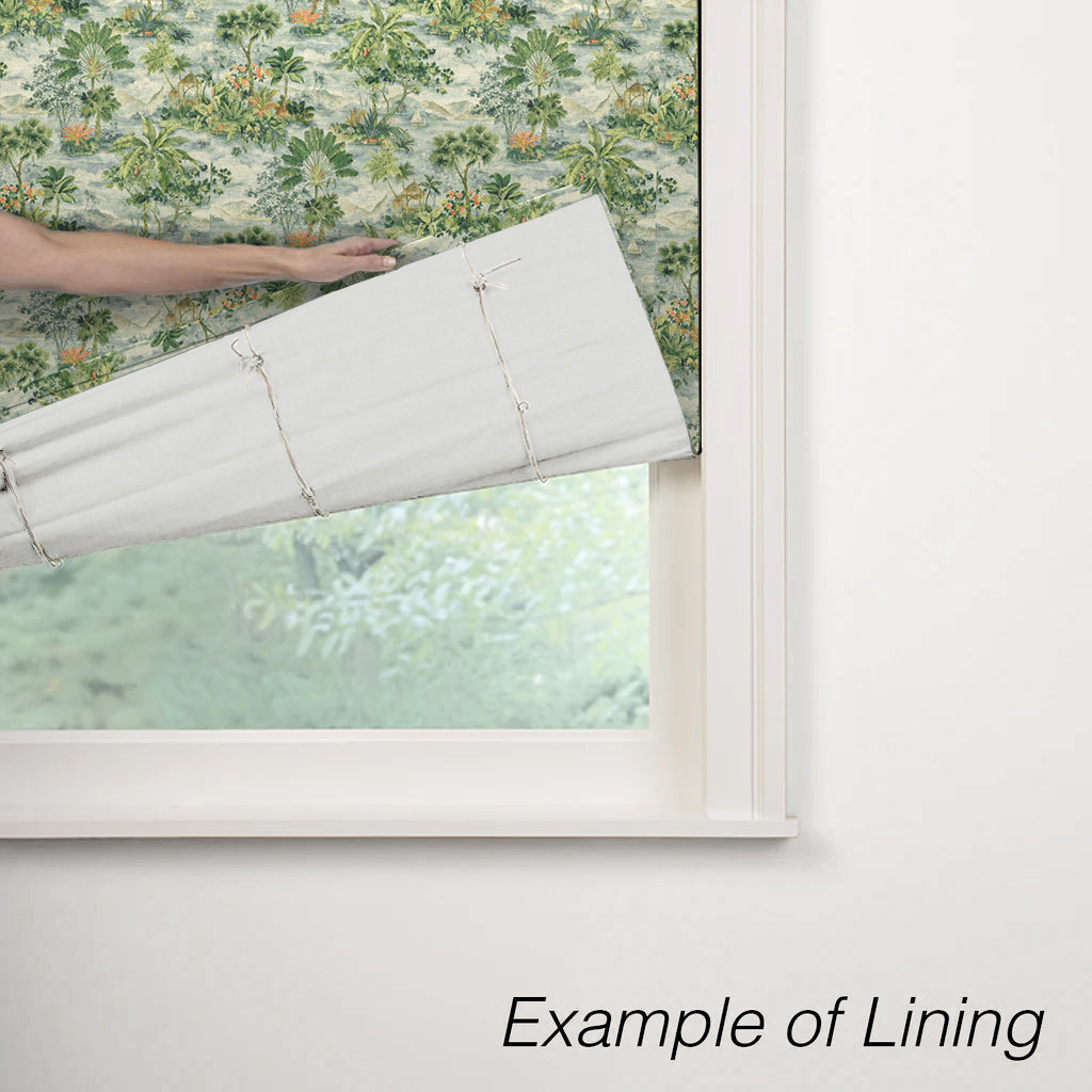 Relaxed Roman Shade in Tropical Toile - Palm