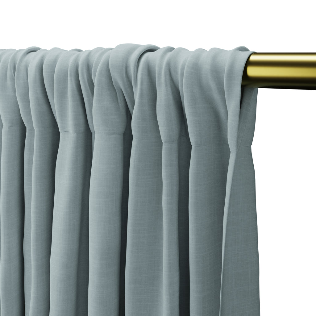 Dual Rod Pocket Curtains in Classic Linen - Storm