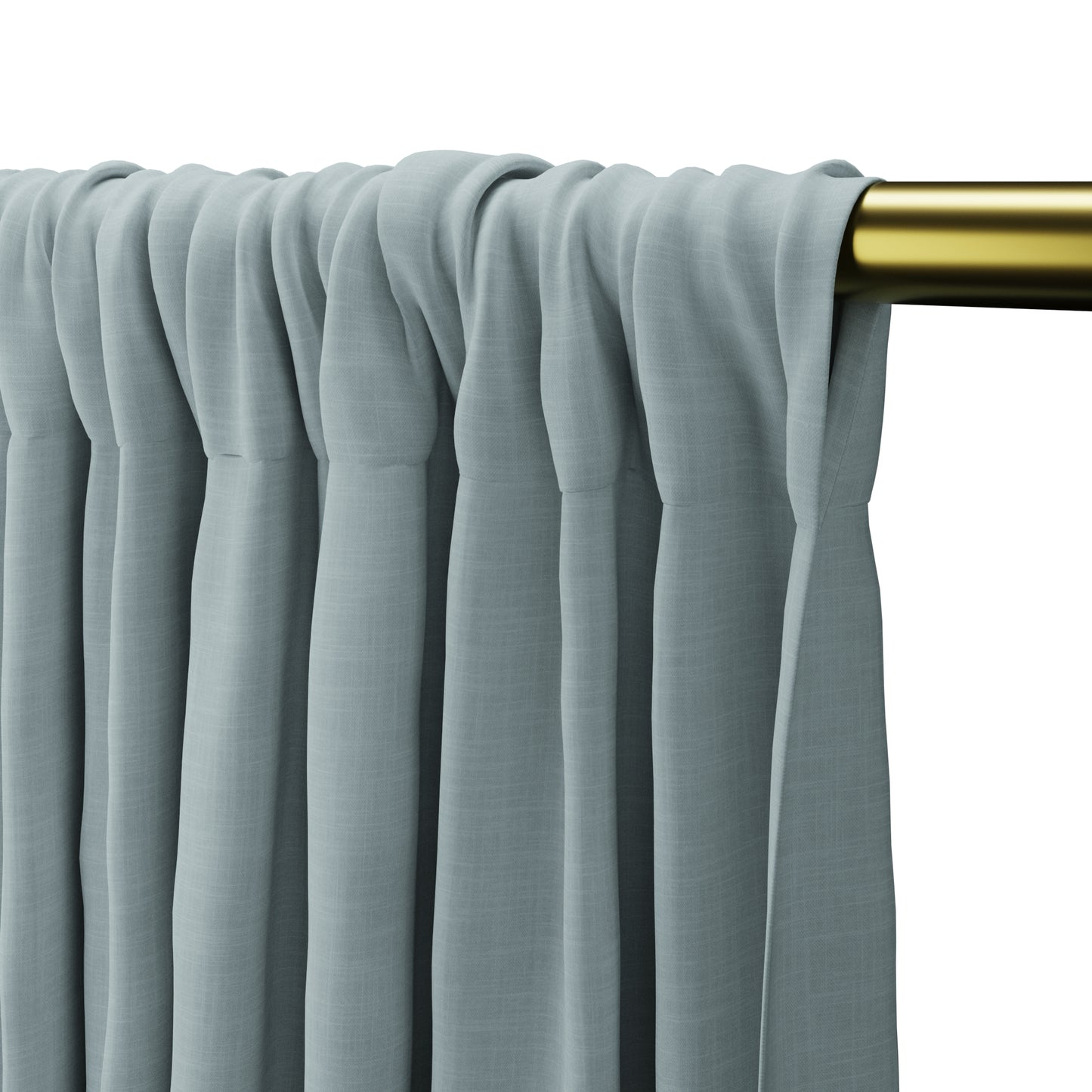 Dual Rod Pocket Curtains in Classic Linen - Storm