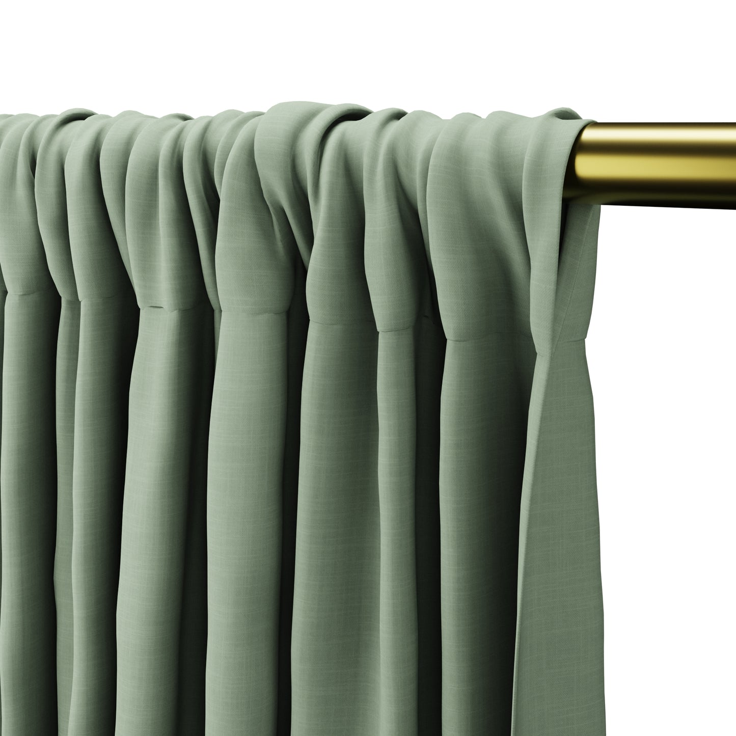 Dual Rod Pocket Curtains in Classic Linen - Olive
