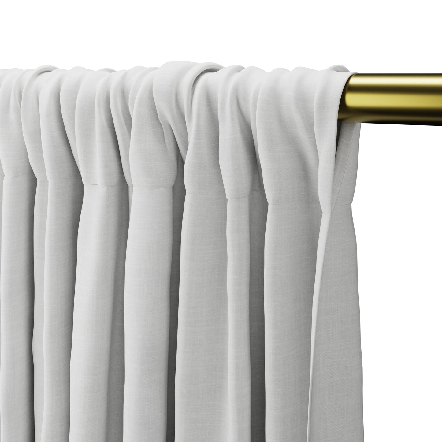 Dual Rod Pocket Curtains in Classic Linen - White