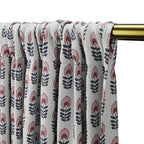 Dual Rod Pocket Curtains in Mini Florals - Mulberry