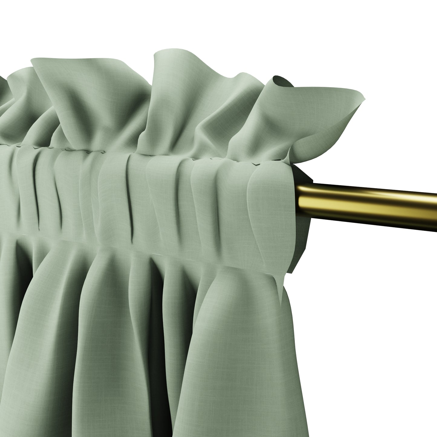 Dual Rod Pocket Curtains in Classic Linen - Olive