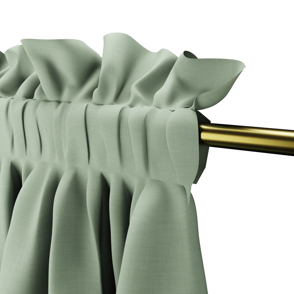 Dual Rod Pocket Curtains in Classic Linen - Olive