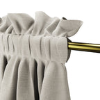 Dual Rod Pocket Curtains in Classic Linen - Heathered Flax