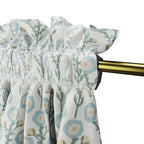 Dual Rod Pocket Curtains in Cottage Flowers - Cool Blue