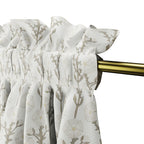Dual Rod Pocket Curtains in Cottage Flowers - Vanilla