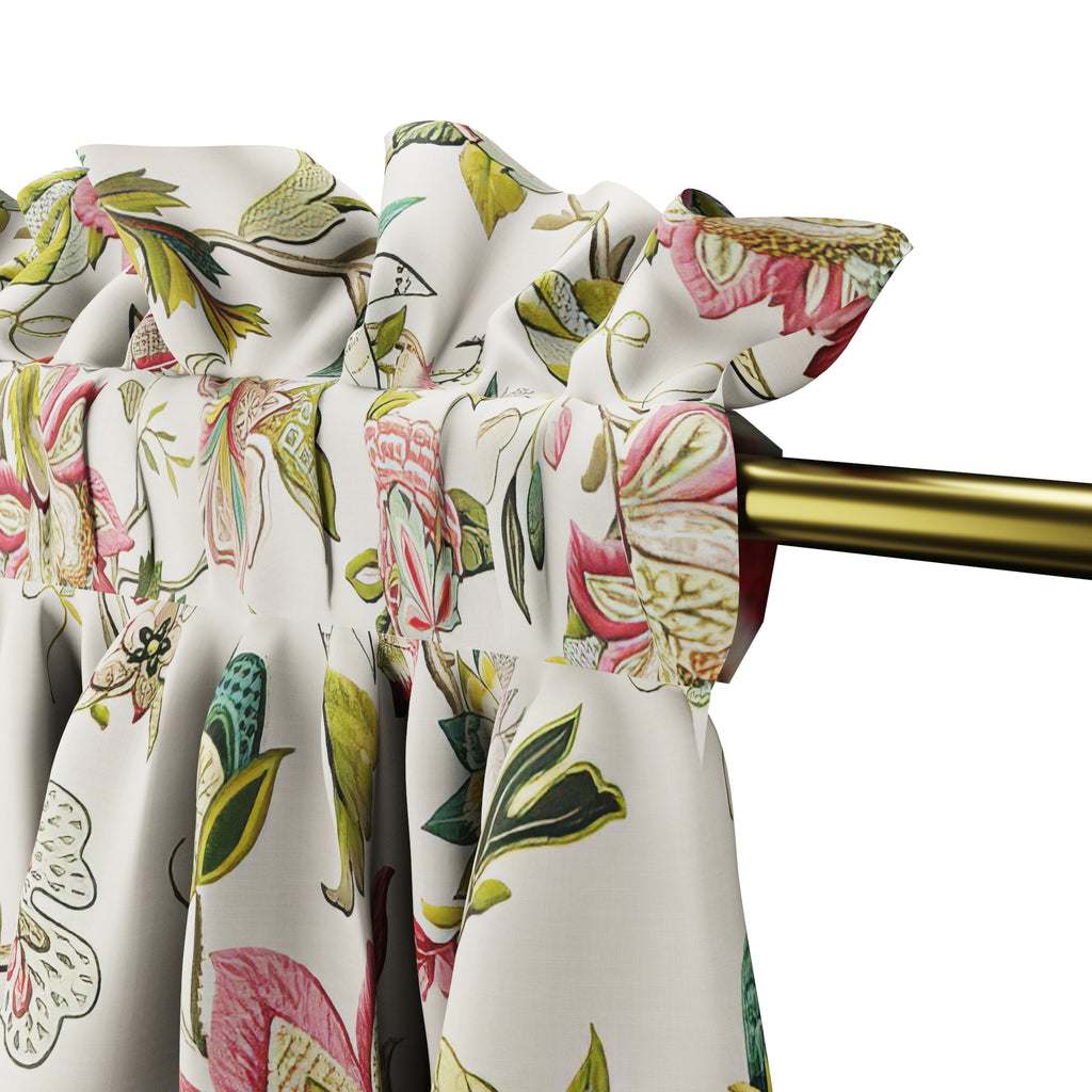 Dual Rod Pocket Curtains in Fleur de Leaf - Blossom
