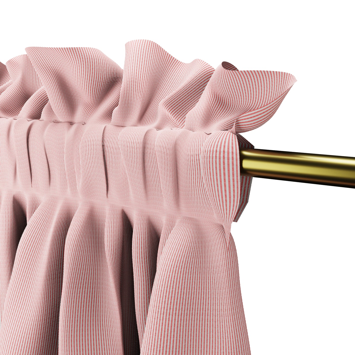 Dual Rod Pocket Curtains in Baldwin - Scarlet