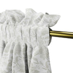 Dual Rod Pocket Curtains in Toile - Rich Cream
