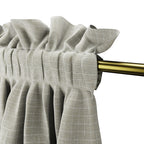 Dual Rod Pocket Curtains in 100% Linen - Hazelnut