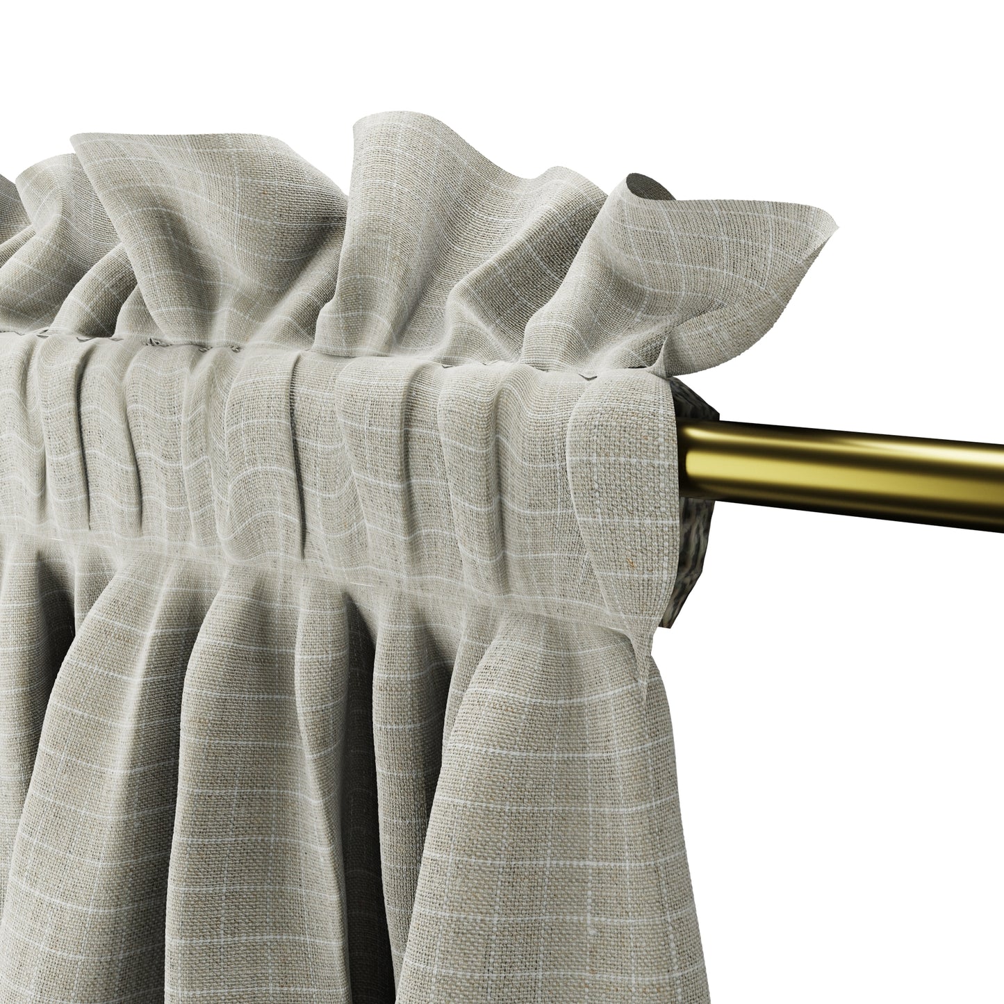 Dual Rod Pocket Curtains in 100% Linen - Hazelnut