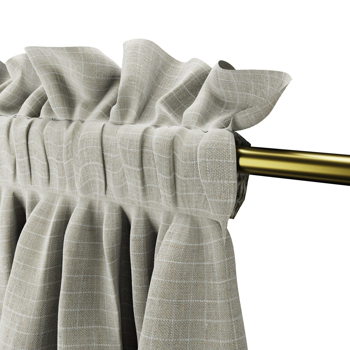 Dual Rod Pocket Curtains in 100% Linen - Hazelnut