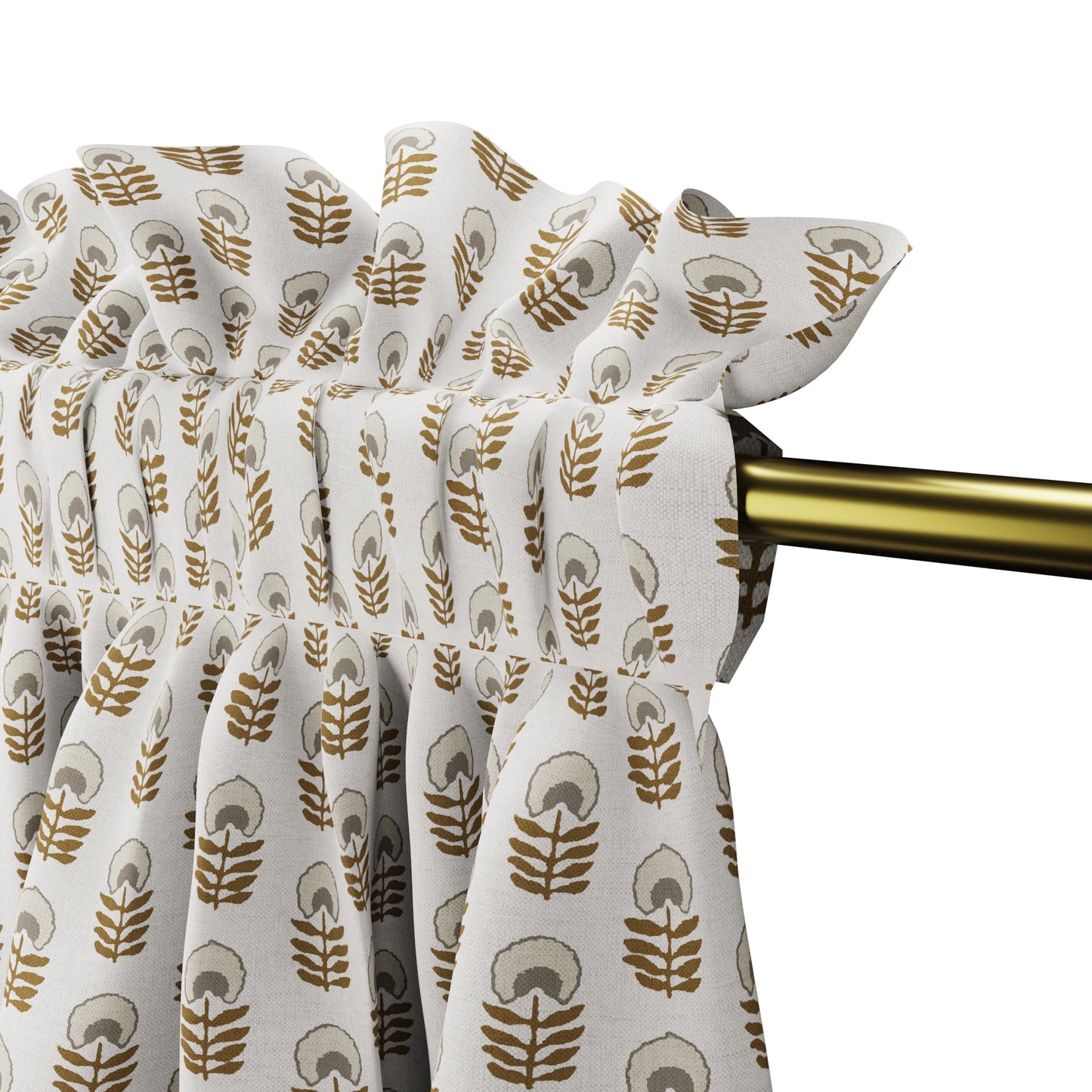 Dual Rod Pocket Curtains in Mini Florals - Birch