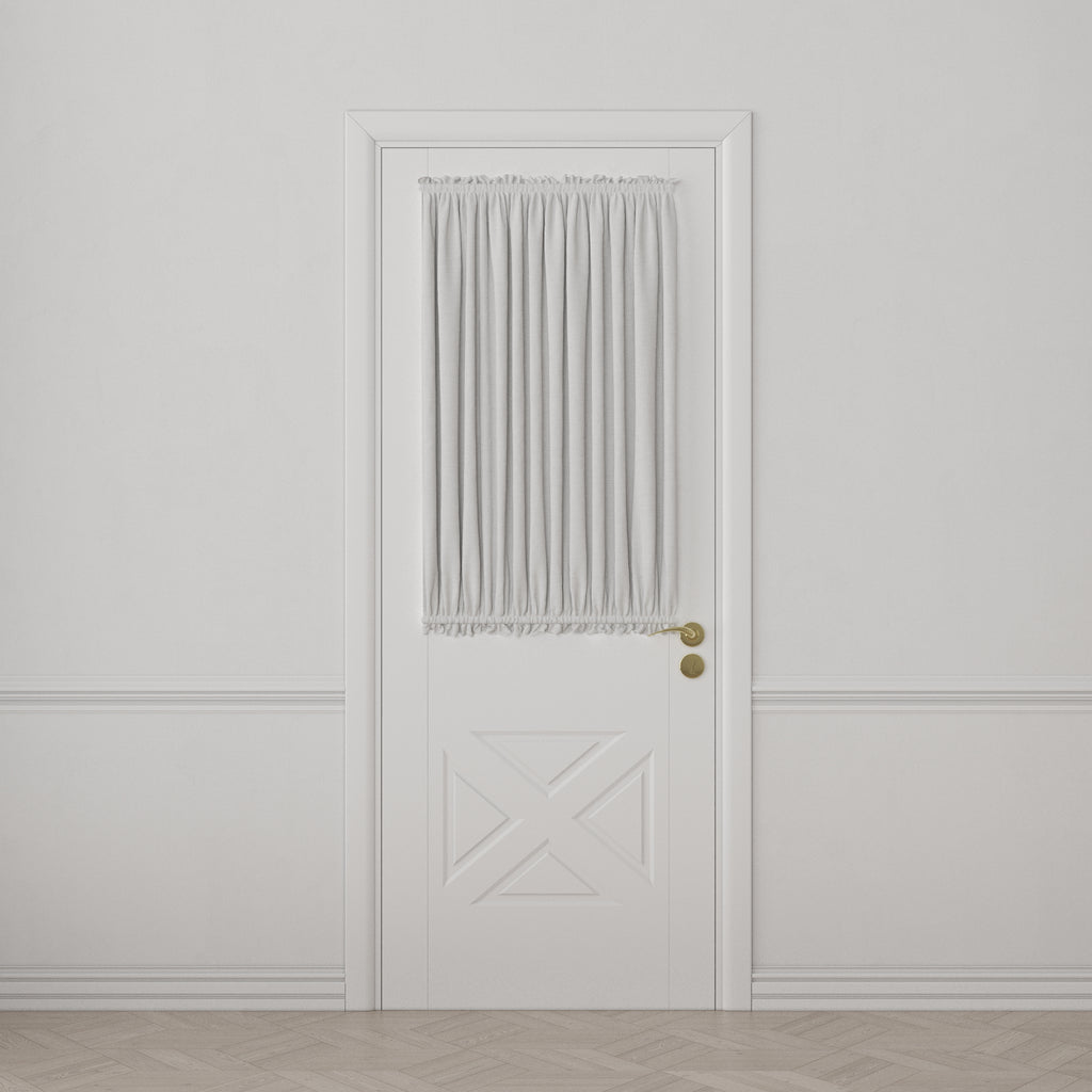 Dual Rod Pocket Curtains in Classic Linen - White