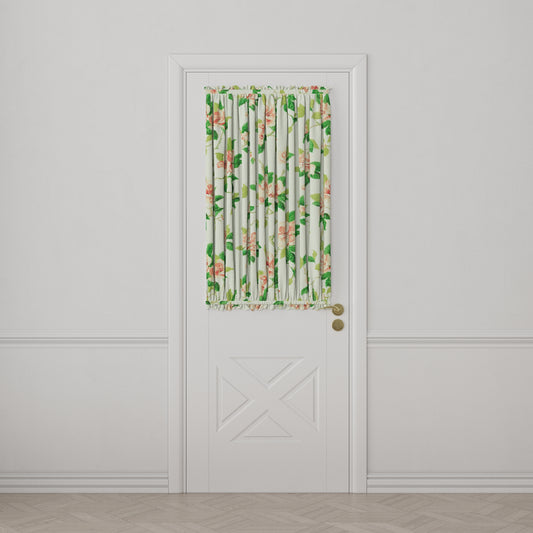 Dual Rod Pocket Curtains in Grandma's Floral - Coral