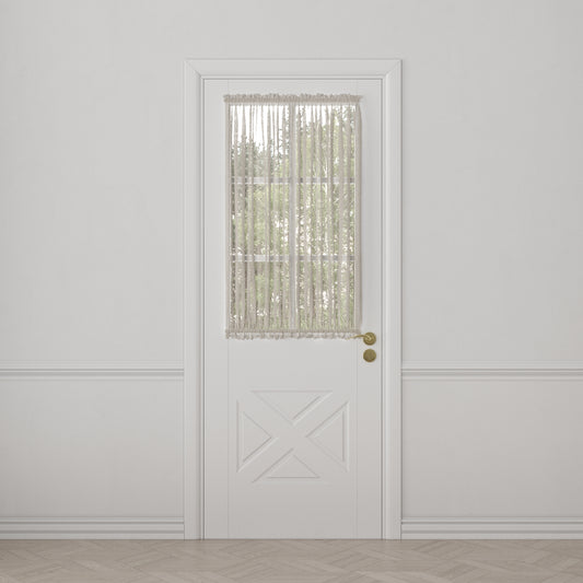 Dual Rod Pocket Curtains in Linen Sheer - Ivory