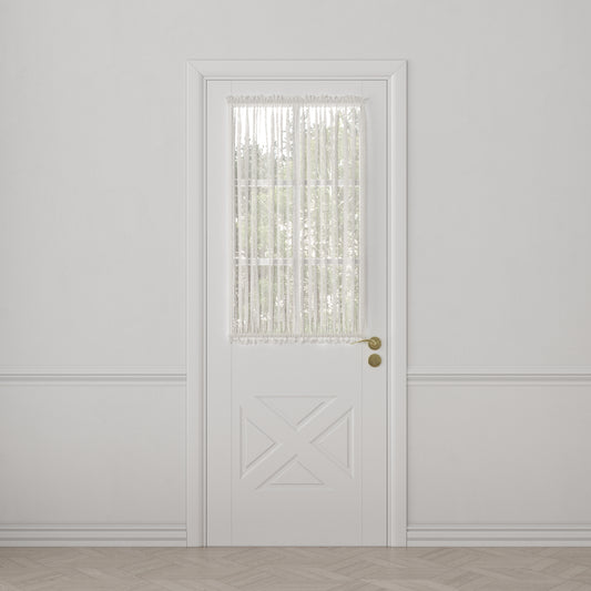 Dual Rod Pocket Curtains in Linen Sheer - Optic White