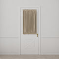 Dual Rod Pocket Curtains in Little White Line - Cognac