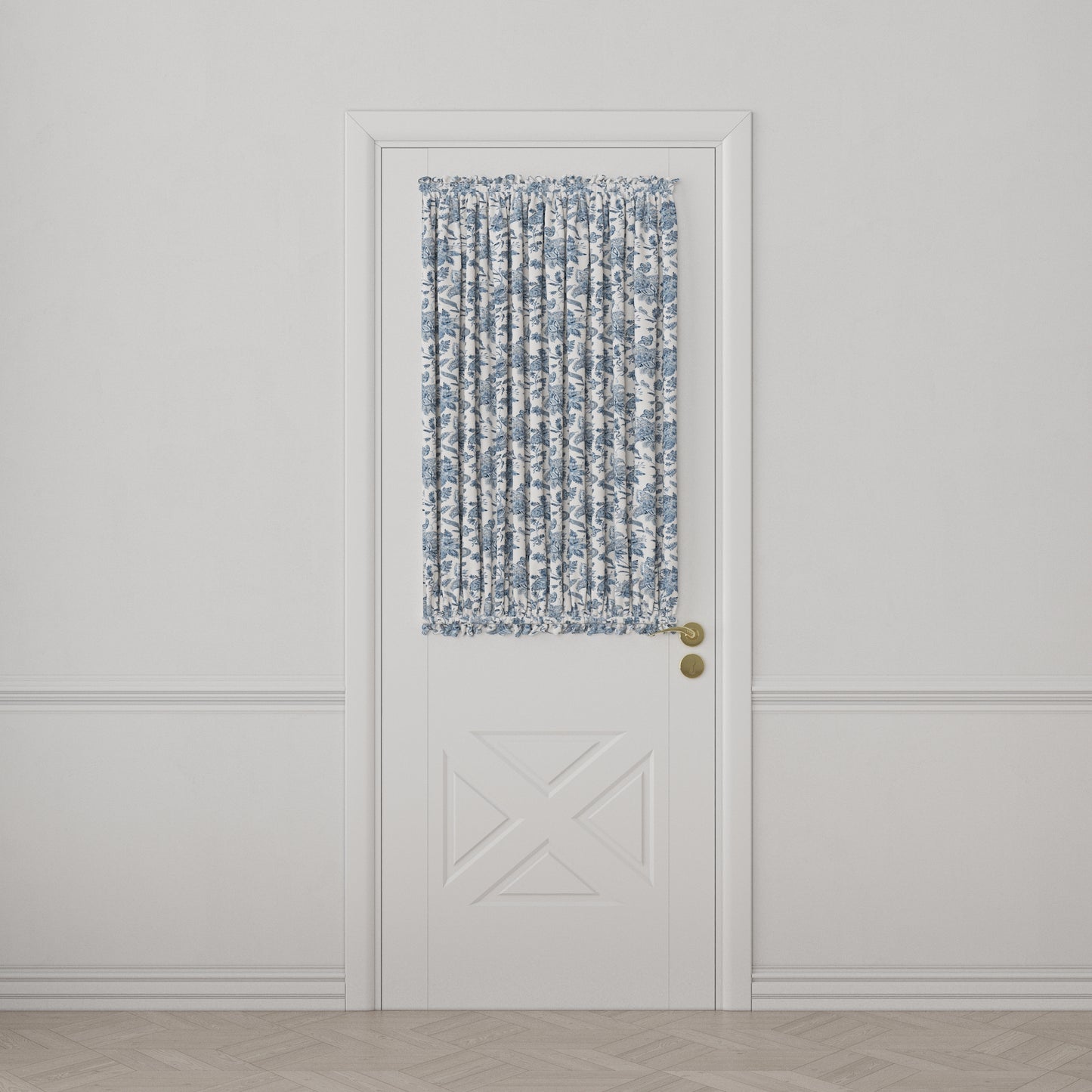 Dual Rod Pocket Curtains in Toile - Blue Skies