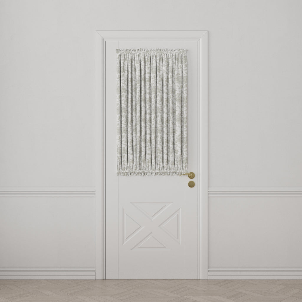 Dual Rod Pocket Curtains in Toile - Rich Cream