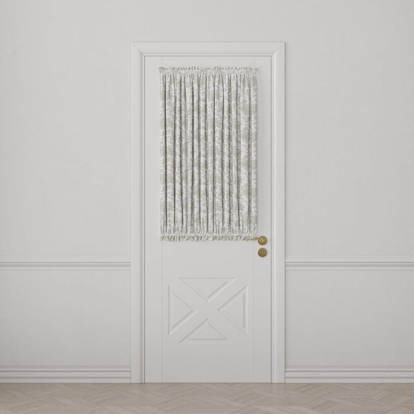 Dual Rod Pocket Curtains in Toile - Rich Cream