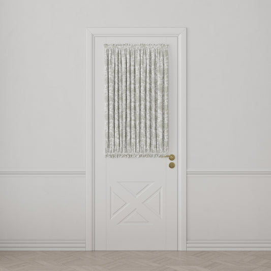 Dual Rod Pocket Curtains in Toile - Rich Cream