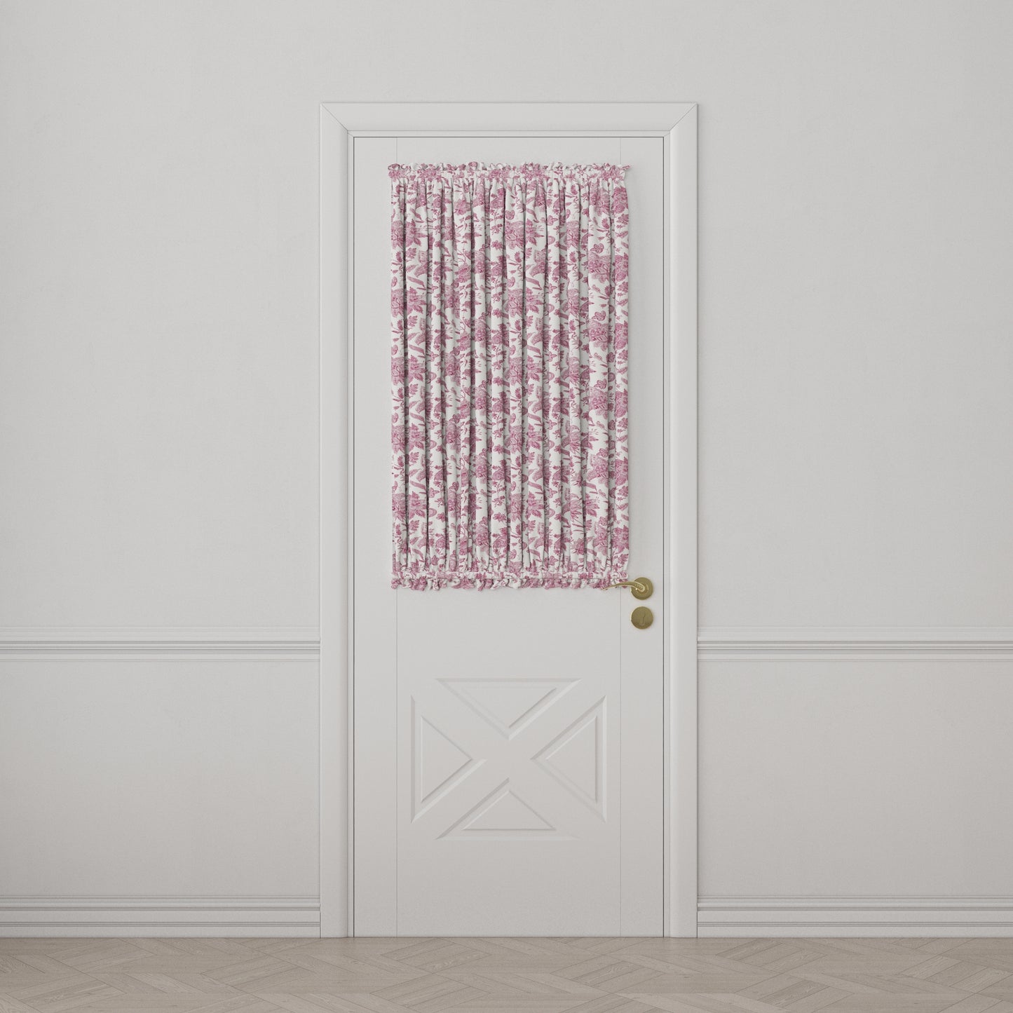 Dual Rod Pocket Curtains in Toile - Strawberry