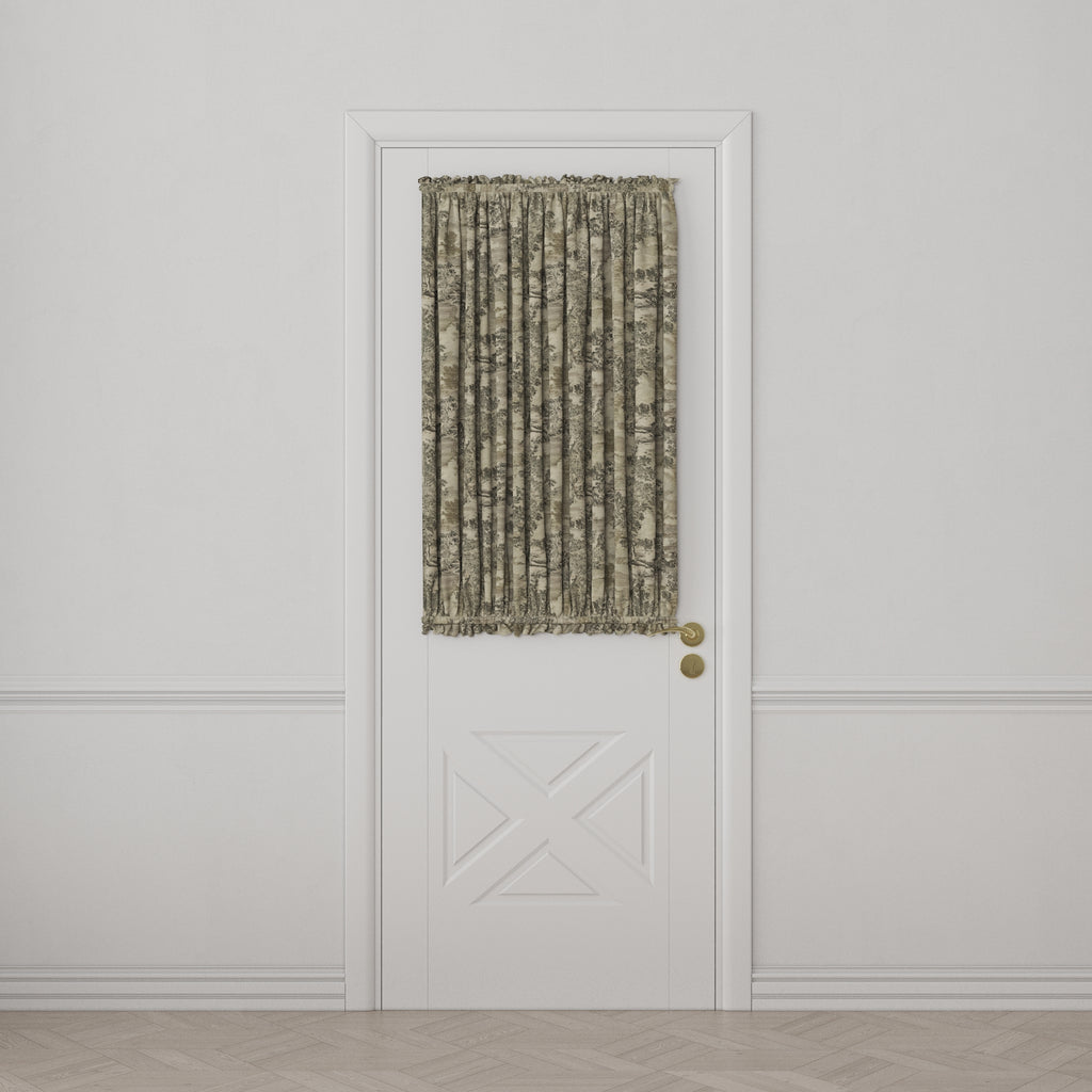 Dual Rod Pocket Curtains in Country Toile - Onyx