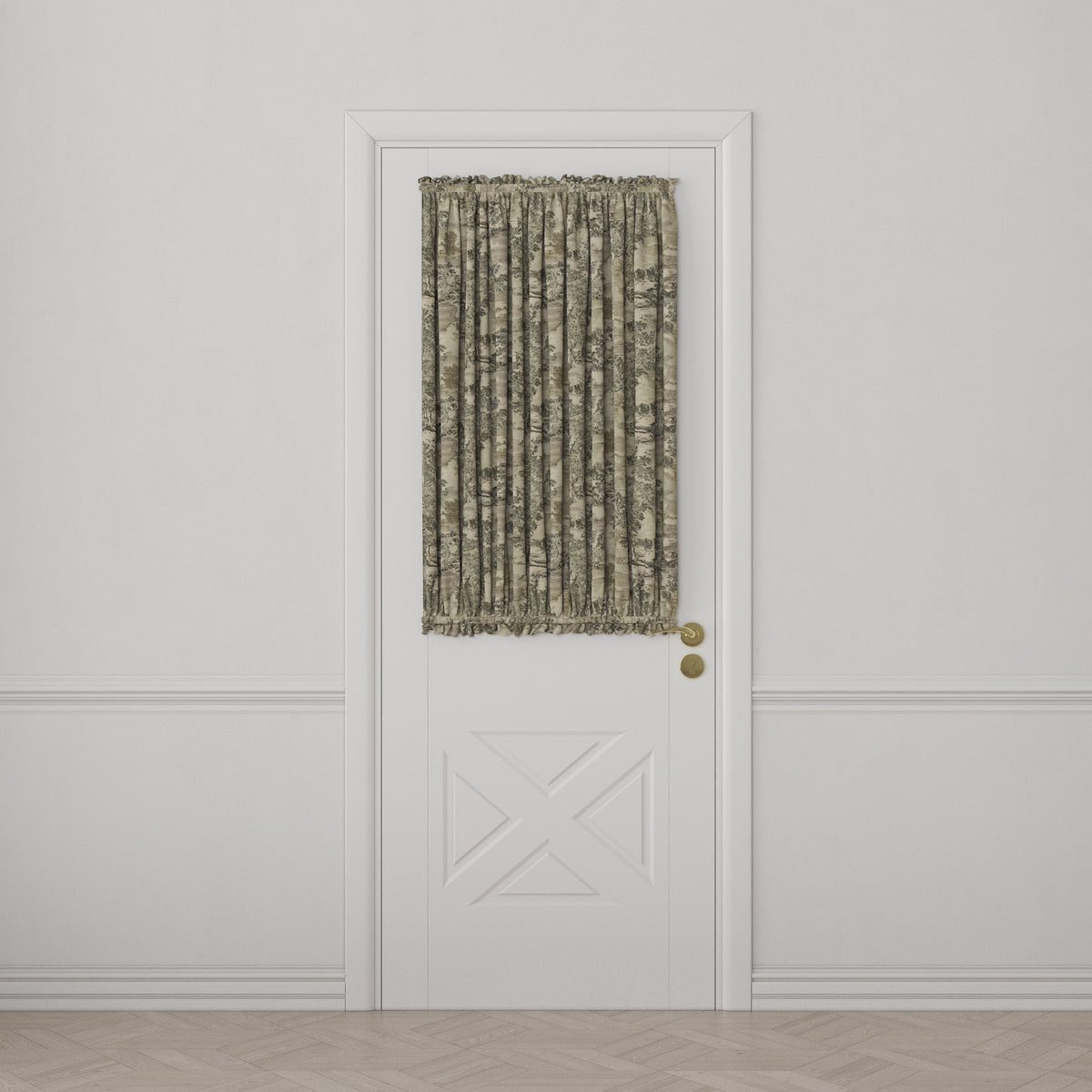 Dual Rod Pocket Curtains in Country Toile - Onyx