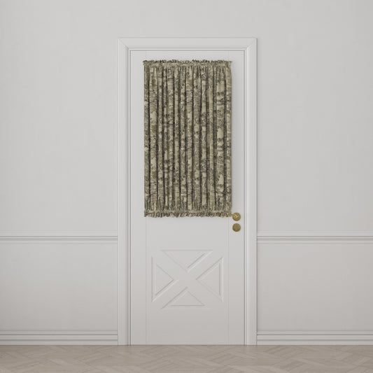 Dual Rod Pocket Curtains in Country Toile - Onyx