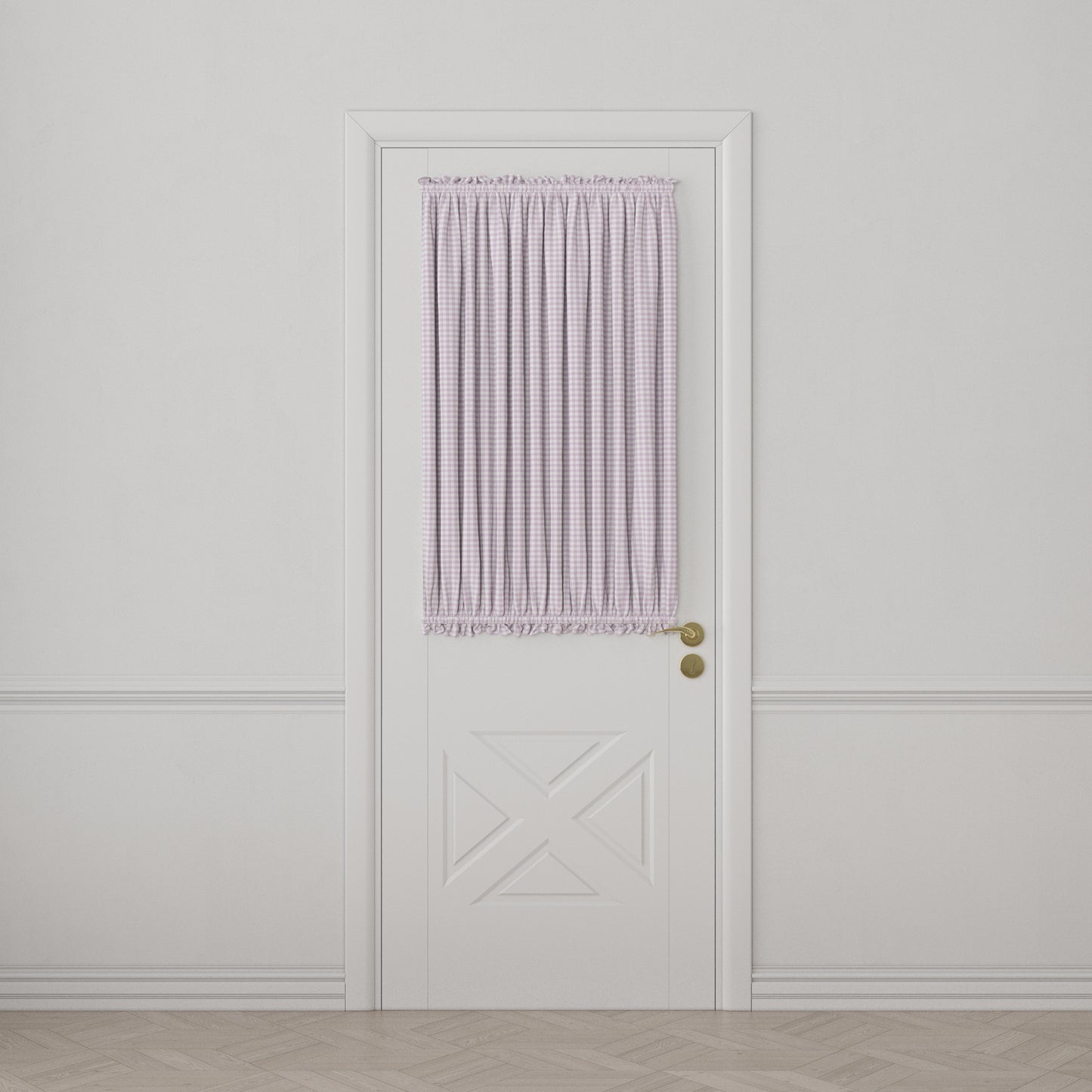 Dual Rod Pocket Curtains in Gingham - Lilac