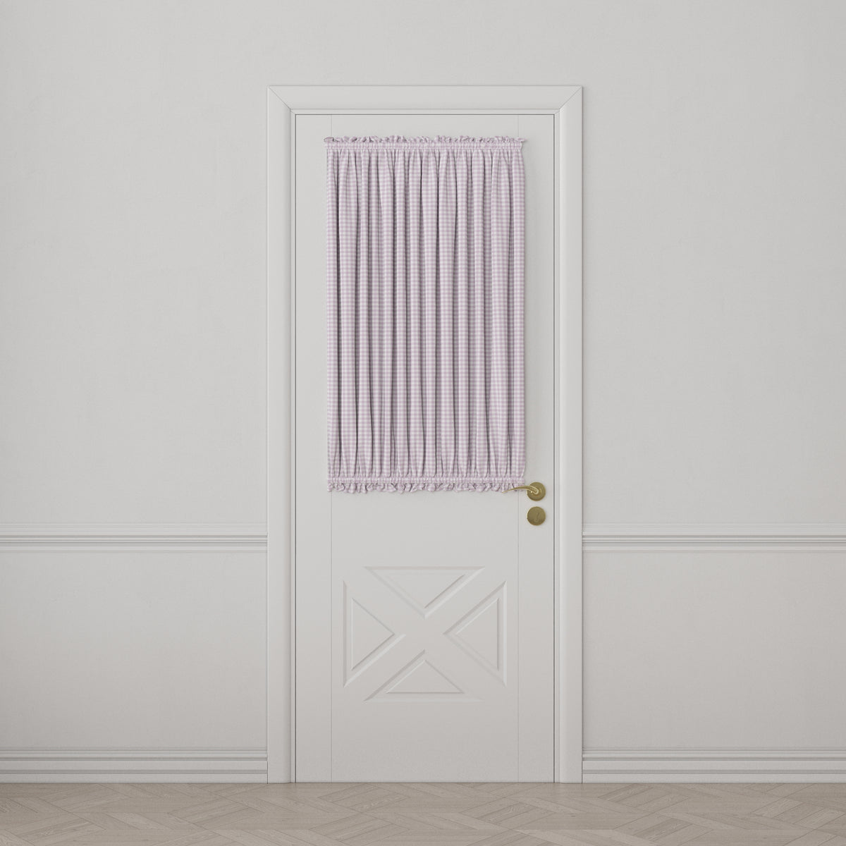 Dual Rod Pocket Curtains in Gingham - Lilac