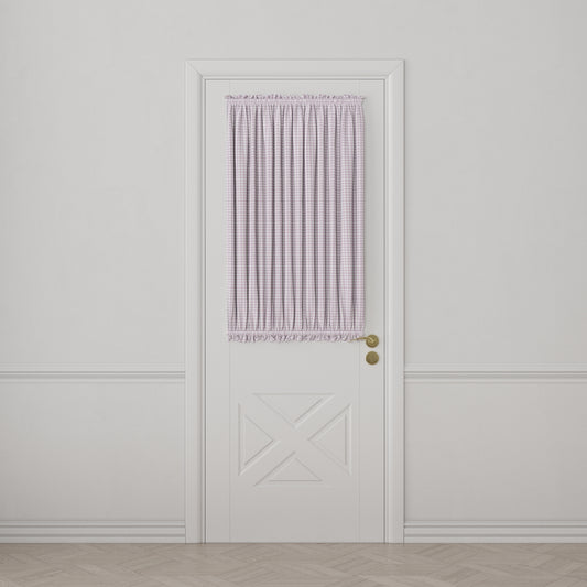 Dual Rod Pocket Curtains in Gingham - Lilac