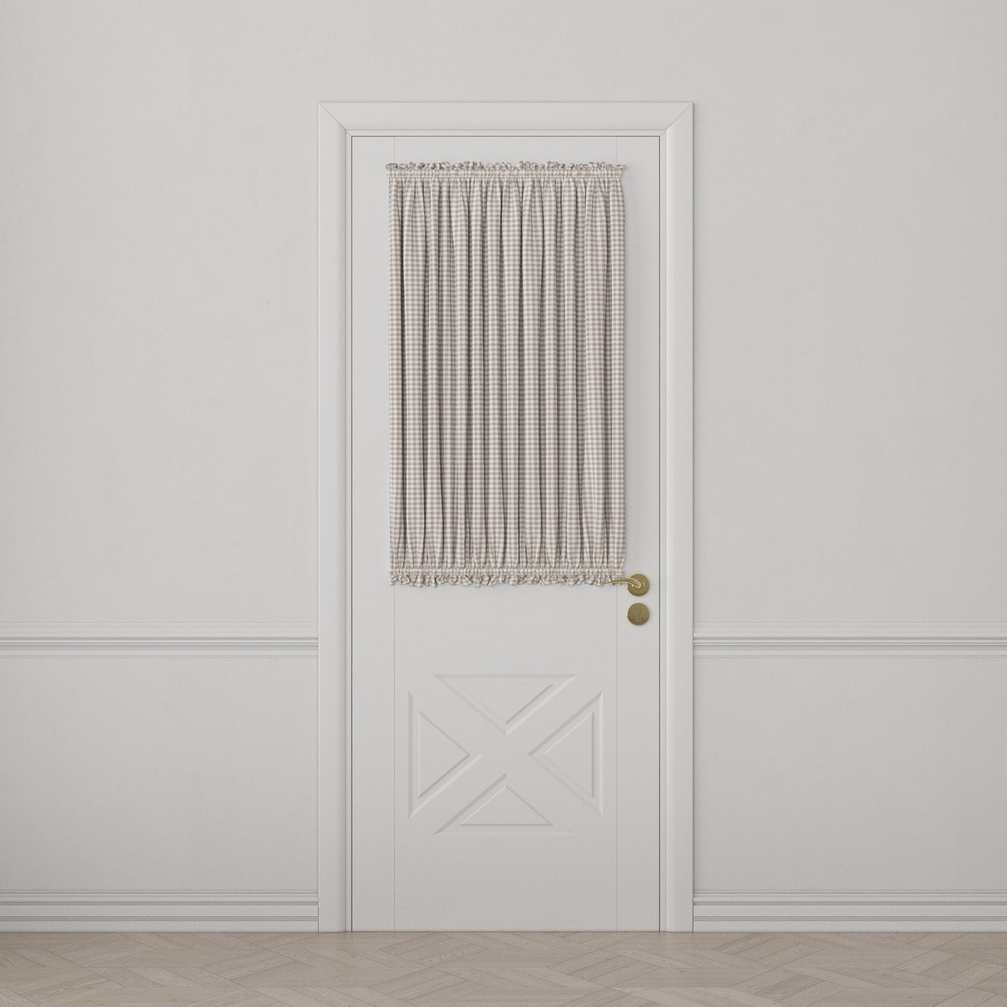 Dual Rod Pocket Curtains in Gingham - Hay