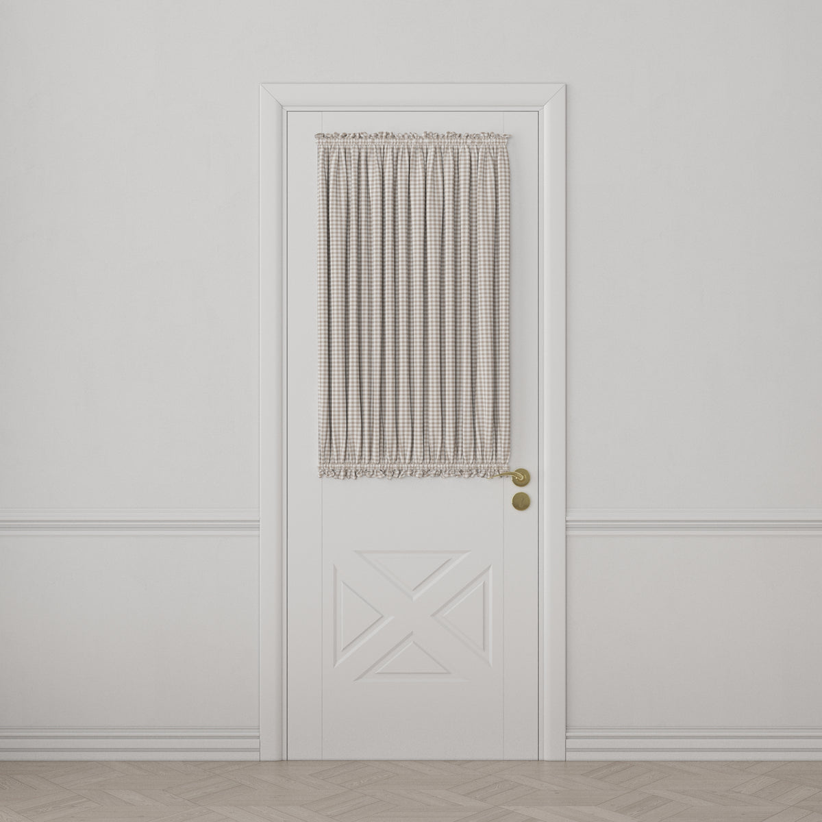 Dual Rod Pocket Curtains in Gingham - Hay