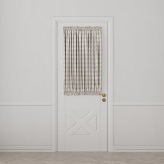 Dual Rod Pocket Curtains in Gingham - Hay