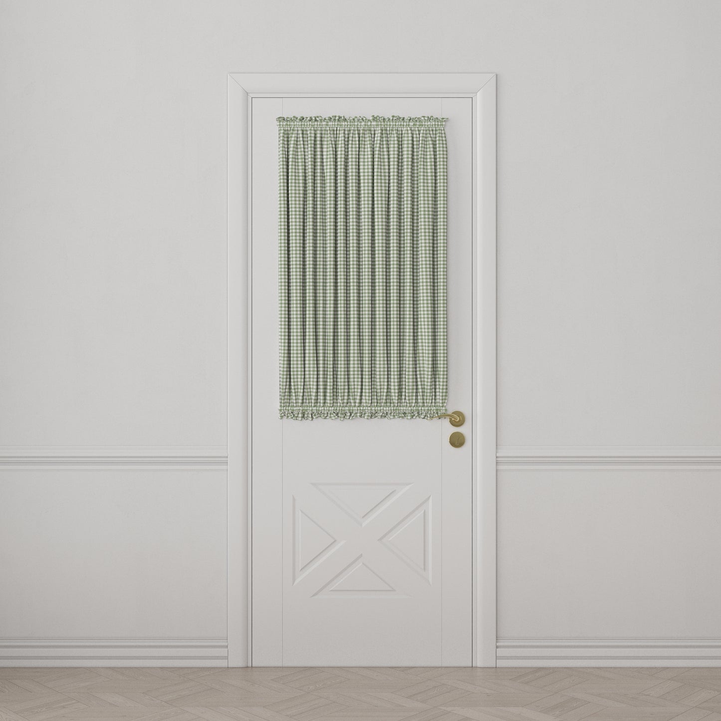 Dual Rod Pocket Curtains in Gingham - Sage