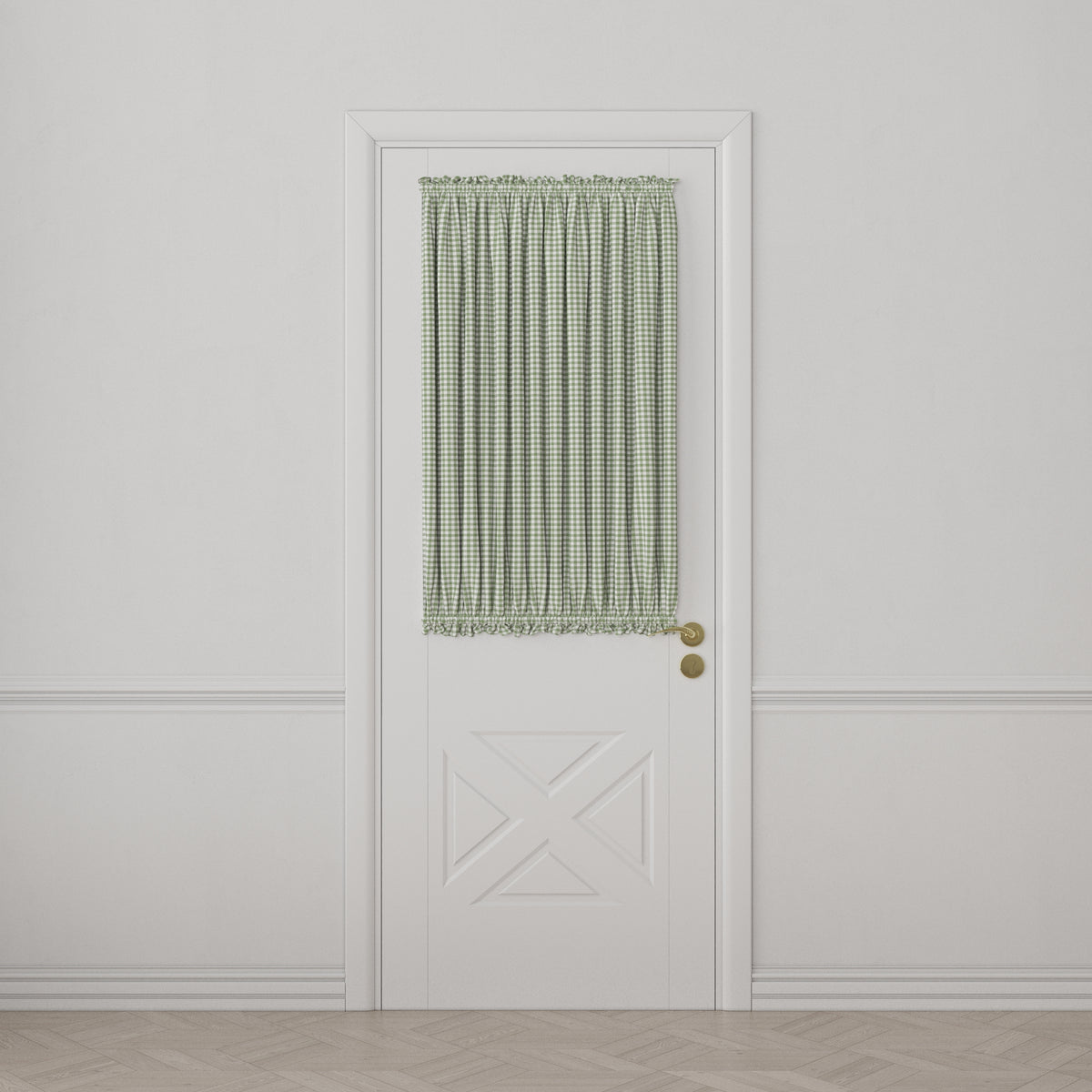 Dual Rod Pocket Curtains in Gingham - Sage