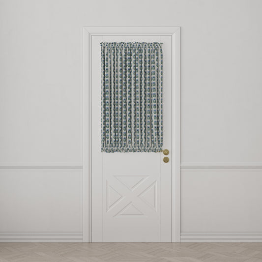 Dual Rod Pocket Curtains in Mini Florals - Mountain Teal