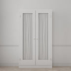Dual Rod Pocket Curtains in Classic Linen - White