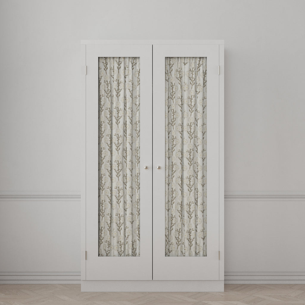 Dual Rod Pocket Curtains in Cottage Flowers - Vanilla